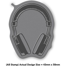A8 'Wireless Gaming Headset' Unmounted Rubber Stamp (RS00051892)