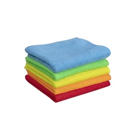 JITNGA Pack of 10 Multi-Purpose Cleaning Cloths Microfibre Cloths Cleaning Cloths Window Cloths Tea Towels Window Cloths Soft Absorbent Lint Free Streak-Free Home Kitchen Car Multicoloured