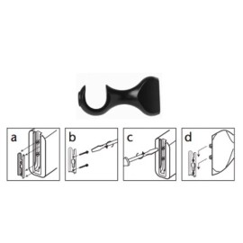 Kirsch Wood Trend Classic  4 1/2" Return Center Bracket for 1-3/8" pole, Walnut