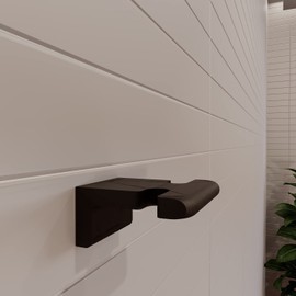 HELVEX Access Collection UACC-106-MB - Gancho de baño, soporte para toallas de baño, acabado negro mate