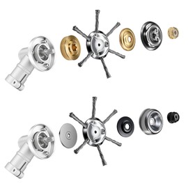 OXT Steel Wire Grass Trimmer Head, 2025 New String Trimmer Replacement Head, 6 Inch Steel Wire Weed Trimmer Head, Weed Eater Blade Remover with Adapter Kit Tool for Lawn Mower Tray