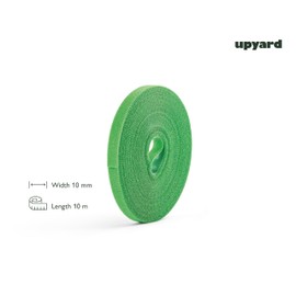Upyard Plant Tape Green - Plant Ties Velcro for Secure Attachment and Optimal Growth - Resealable Cable Ties and Climbing Aid for Plants 10 m