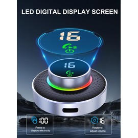 COMSOON Bluetooth 5.3 Receiver for Car, [Enlarged Button & LED Display Screen] Bluetooth AUX Adapter, 3.5mm Wireless AUX Receiver for Car Stereo/Home Stereo/Headphones, Support Siri/Hands-Free Call