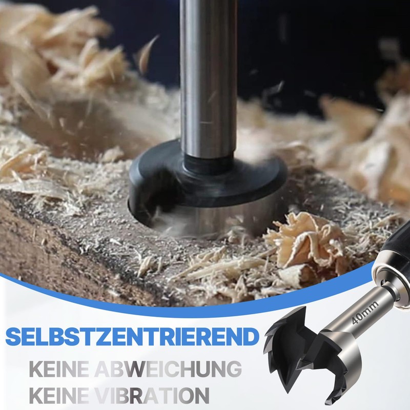 Vearter 55 mm Forstner Drill, Multi-tooth Wood Drill Bit Made