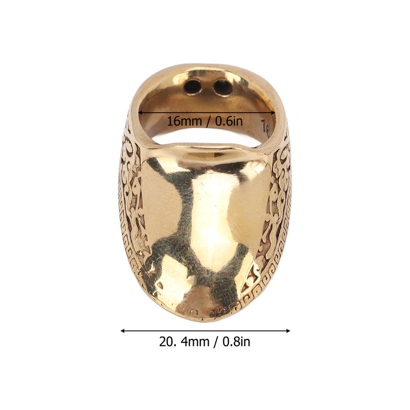 Archery Thumb Rings Good Protection Engraving Pattern Brass Finger Protector