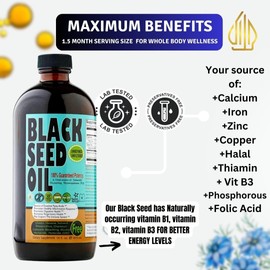 30 Days Premium 8-Ounce Turkish Black Seed Oil - 3x Thymoquinone for Optimal Wellness and Immunity - Cold-Pressed, Natural Source of Antioxidants - Boost Energy and Vitality - Limited Stock