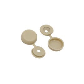 Hihaha 30pcs Khaki Hinged Plastic Clips Screw Fold Caps Cover 4mm for Auto Car Decor Durable Material