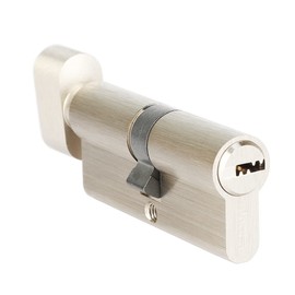 Jeriup 100mm(45/10/45) Euro Profile Lock Cylinder with 5 Keys (dimple), Single Open Copper Lock Cylinder, Anti-Rust Corrosion Resistant Anti-Theft