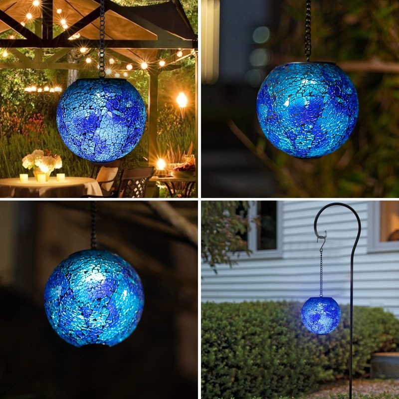 VCUTEKA Solar Lanterns Outdoor Waterproof - Hanging Solar Lights Garden