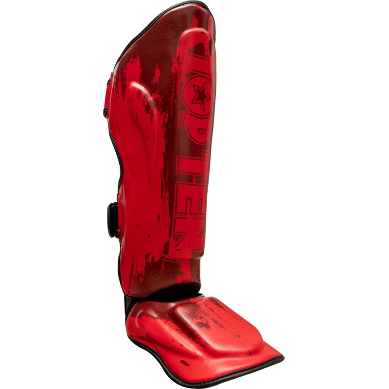 TOP TEN Power Ink Shin Guards Red Size XL