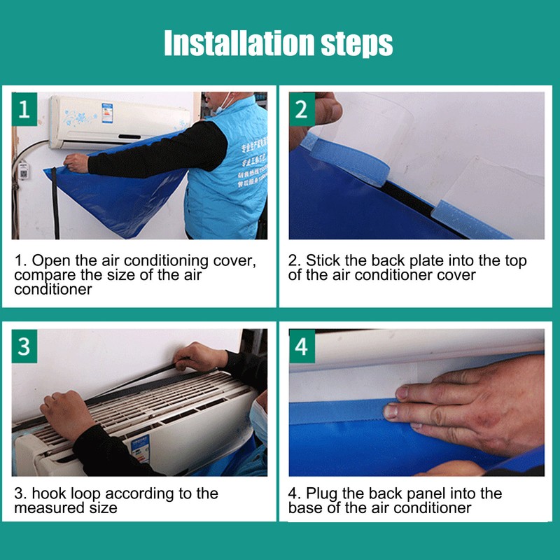 Air Conditioning Cleaning Cover Waterproof Leak Proof Thicken Double Layer