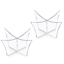 UngVeil 2 Pcs Transparent Ball Support Base Stand Basketball Holder Display Football Display Stand for Football Basketball Volleyball and Other Ball Games