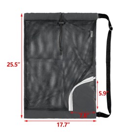 BeeGreen Mesh Drawstring Bag Swim Backpack for Beach Pool Sports Gym Draw String Cinch Bags for Swimming Soccer Basketball Gear Light Green