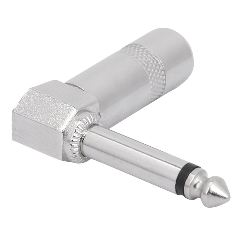 5pcs Right Angle 6.35mm Mono Phone Plug Guitar Audio Jack