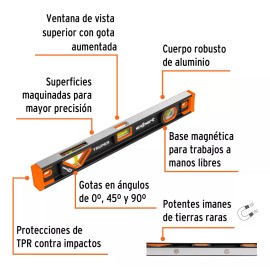 Truper Nivel De 18' Magnético Con Protección De Tpr, Truper Expert
