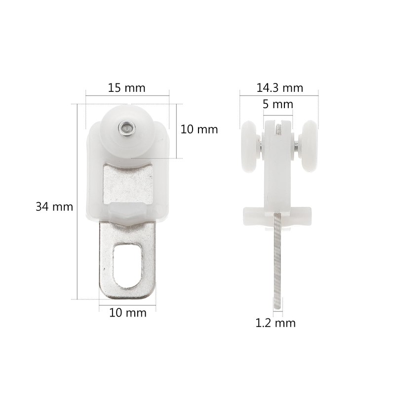 HOMSFOU 50pcs Curtain Pulley Ceiling Curtain Rod Window Rod Slides