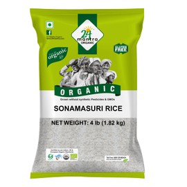 Organic Sona Masoori 4 lbs, USDA Certified Organic - 24 Mantra Organics