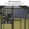 Solar Panel Fan Reduce Temperature Humidity IPX7 Waterproof Solar Powered
