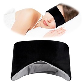 ZEPIQOR Mulberry Silk Sleep Mask Eye Mask with Adjustable Headband for Men and Women, Large Sleep Mask and Blindfold for Night Sleep, Travel and Nap, Black