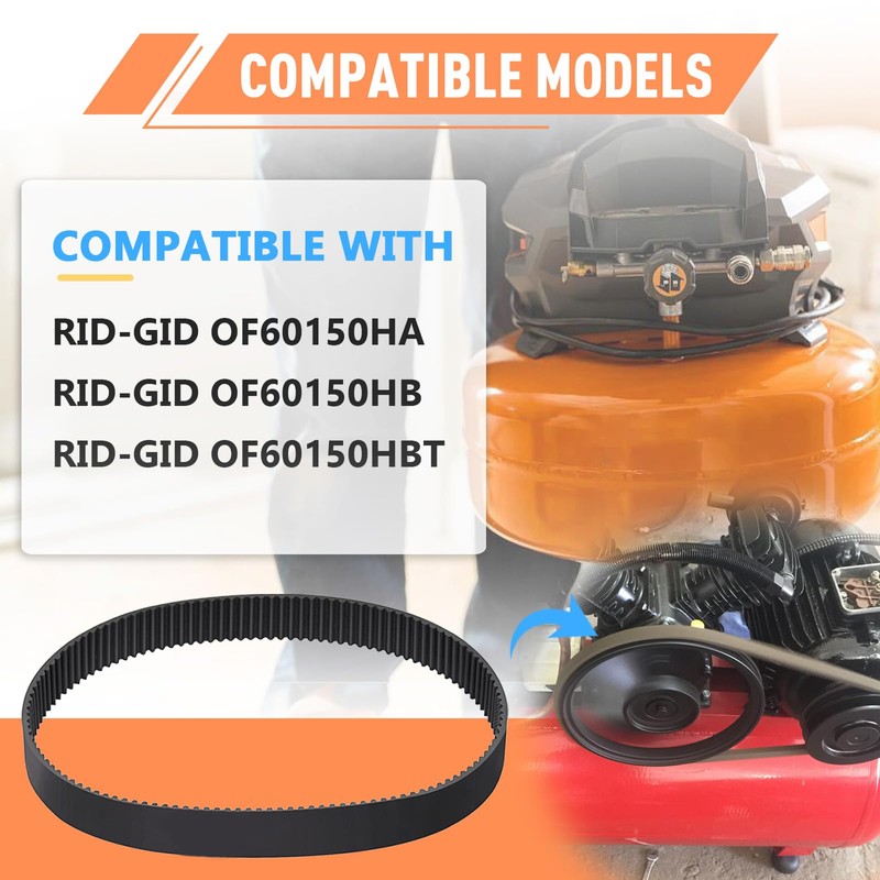OF60150HA Replacement Belt Compatible with Ridgid Compressor Belts - Fits