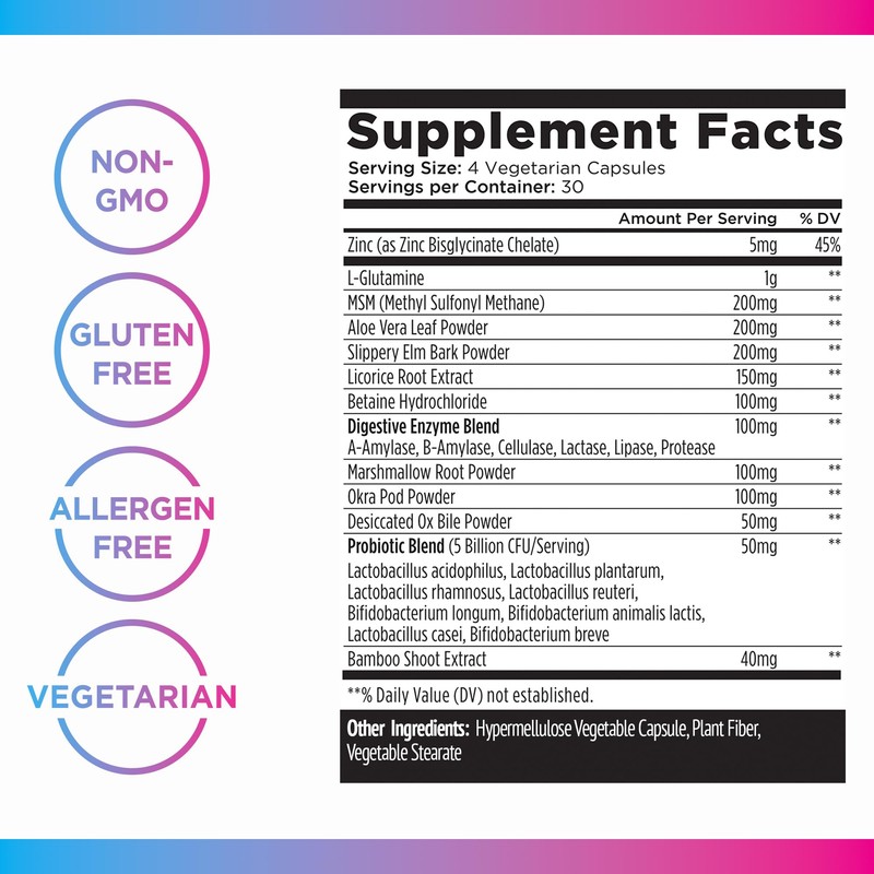 Livingood Daily Gut Cleanse Detox Supplement, 13-in-1 GI Support with