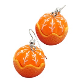 Baluue Simulated Orange Earrings Unique Fruit Design Lightweight Women Jewelry Durable Material for Daily Wear Parties