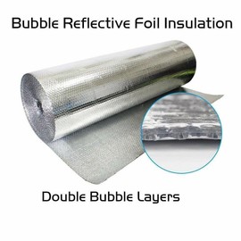 Double FOIL, Regular Bubble Reflective Insulation WRAP 6" X 100' R8