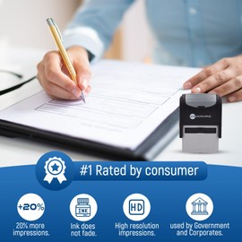 for Deposit ONLY Stamp self Inking Stamp,Stamps Deposit only-Red Ink- Rubber Stamps with More Impressions, Designed with Advanced Technology by Executive Supplies