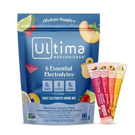 Ultima, Mezcla diaria de bebidas con electrolitos – Variedad Mocktini, 16 sticks – Polvo de hidratación con 6 electrolitos clave y minerales