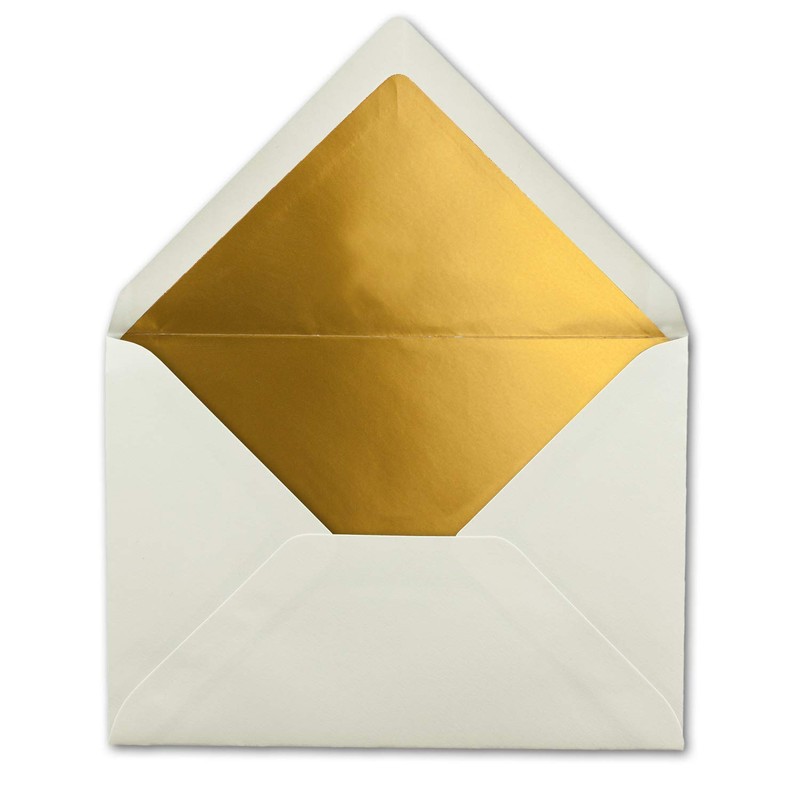 NEUSER PAPIER 75x envelopes B6 with gold lining 12.5 x