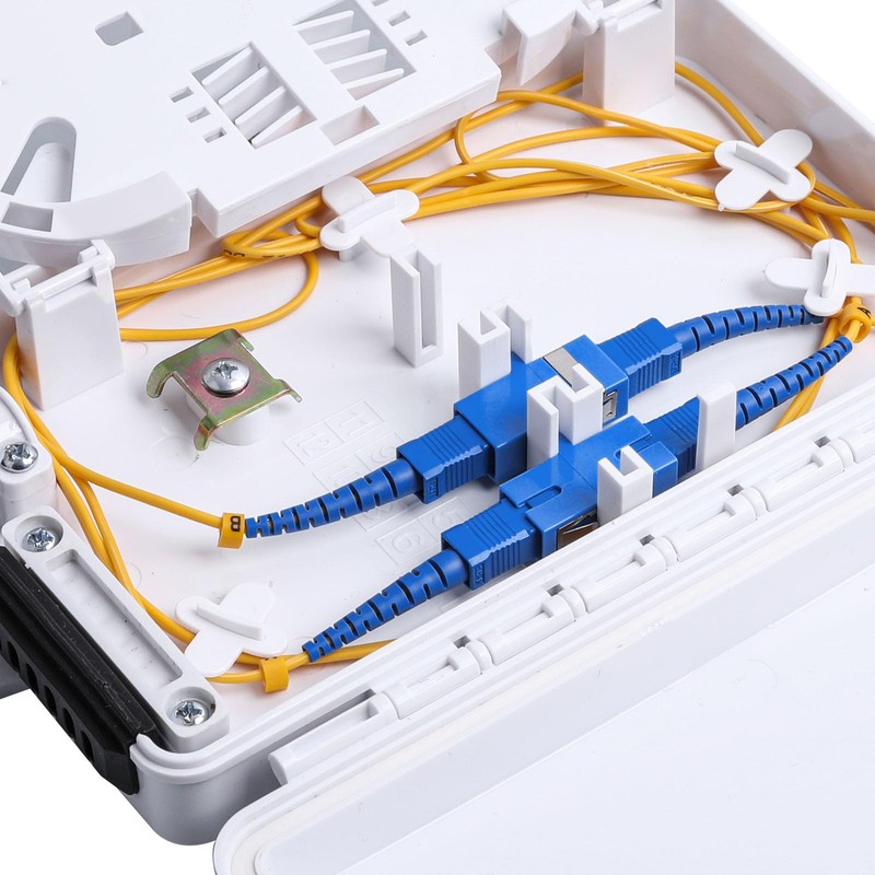 KETGUFF 6-Port Fiber Optic Distribution Box - Waterproof ABS Plastic,