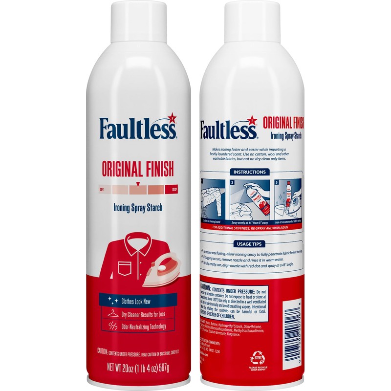 Laundry Starch Spray, Faultless Original Hold Ironing Enhancer Spray Starch