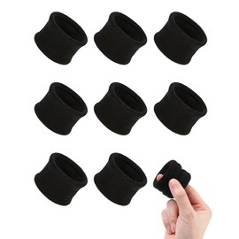 TPZORJX Pack of 10 Cotton Stretch Hair Bobbles - Elastic Strong Hair Bobbles Seamless Black Cotton Holder Ties Stretching Ponytail Hair Pompoms for Thick Heavy Curly Hair (Black)