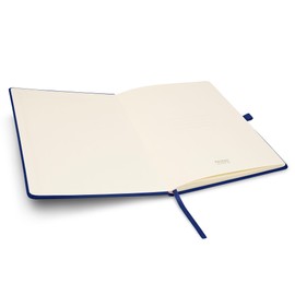 Notes London Eco A4 Notebook with Lined Pages, Pen Loop, Ribbon, Date Marks and Paper Pocket, Pocket Hardback Journal, Note, sustainably sourced paper (Navy)