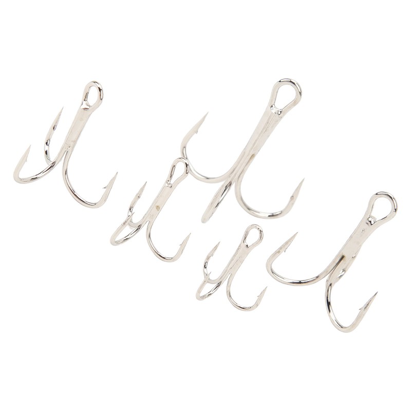 120PCS Treble Fishhooks Set High Carbon Steel High Strength Treble