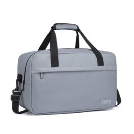 KONO Ryanair Travel Bag Hand Luggage Bag Unisex Gym Handbag Weekender, lightgrey
