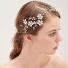 IYOU Bridal Wedding Hair Vine Rhinestone Flower Silver Headband Crystal
