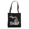 Great Lakes Shaped Men Women Petoskey Stone Michigan Rocks Tote