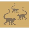 Stencils by Joanie Spider Monkey Zoo Jungle Rain Forest Silhouette