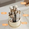 Rotating Makeup Brush Holder – Makeup Organizer With Lid, Cosmetic