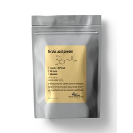 Ferulic Acid Powder Pure 99% Pure Cosmetic Grade Powder Pure Natural, DIY Skincare (4 Oz / 113 Grams), by Talsen Chemicals