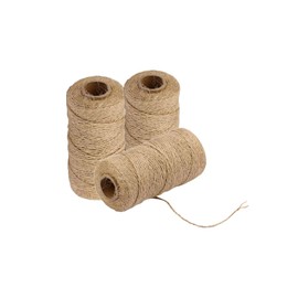 Natural Jute Twine, Twine for Crafts, 328 Feet Each Roll, Perfect for DIY Crafts and Gift Wrapping, Christmas, Wedding, and Party Decoration (Yellow-3)