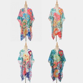 a706 Women's Breathable Beach Bikini Cover-up Wrap - New Solid and Printed Colors 90*180cm / Beachwear 3 10ea