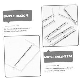 GANAZONO 150pcs Metal Binder Clips Binding Spines for Office and School Use Smooth Surface for Easy Handling Flexible Loose Leaf Binder Accessories