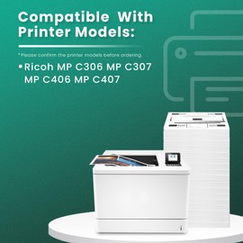 GREENBOX Remanufactured MP C406 High Yield Toner Cartridge Replacement for Ricoh 842091 MP C307 MP C306 C406 C407 GSA MP C307G Printers (2 Black, 17,000 Pages)