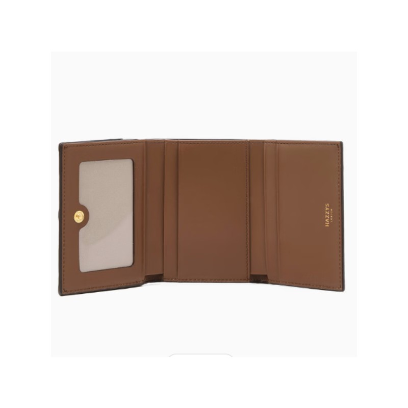 Hazzys (광주신세계)25SS브라운 이니셜패턴 가죽 반지갑 HIWA5E870W1 (Gwangju Shinsegae) 25SS Brown