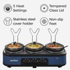 SUNVIVIPRO Triple Slow Cooker, Large Buffet Food Warmer with 3