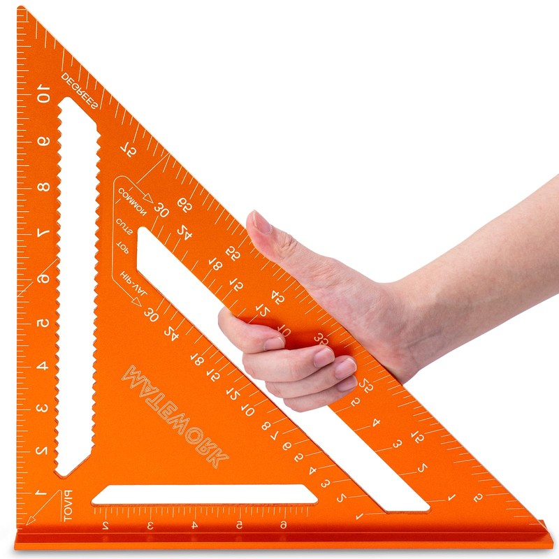Carpenter Square 12 Inch, Matework Rafter Square for Angle Drawing
