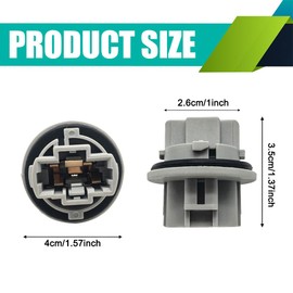 PACLVIO 2PCS Front Turn Signal Light Bulb Plug Socket, 90075-60060 Turn Signal Assembly Compatible with Toyota Tacoma 2005-2016 Tundra 2005-2021 Sequoia 2008-2018 4Runner 2003-2006 Venza 2007-2019