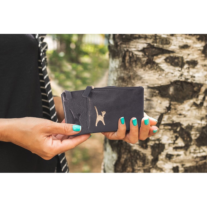 Catwalk Collection Handbags - Women's Leather Coin Purse - Wallet